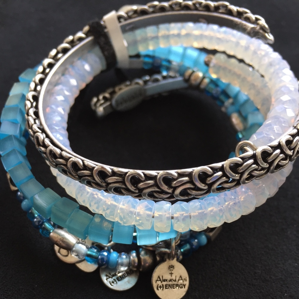 Alex and Ani set of 4 bracelets